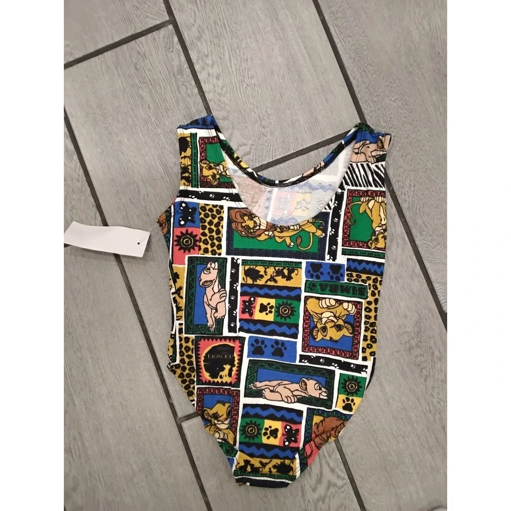 Vintage Disney Lion King Leotard Harrison Hard Body Simba Graphic Print Kids M